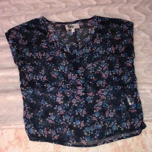Floral see through blouse